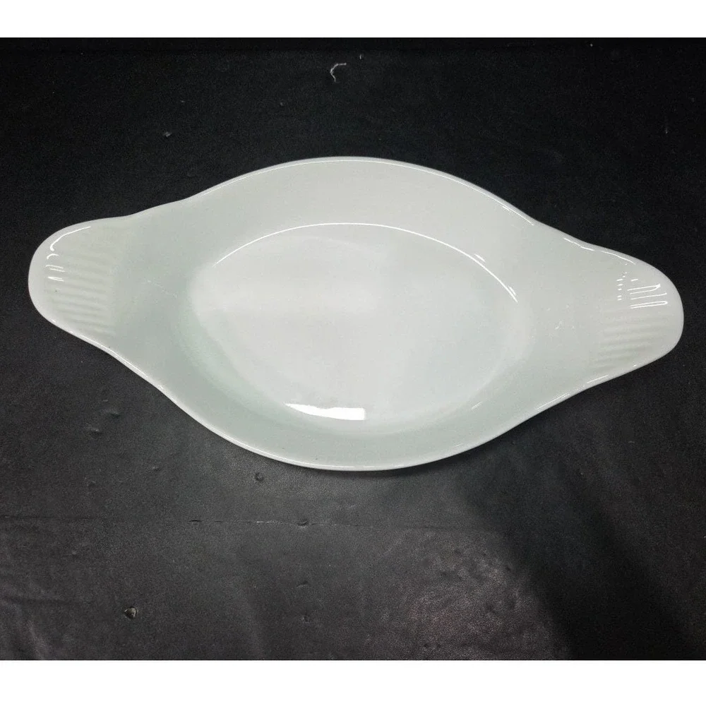The Cellar Whiteware Oval Casserole Dish, Vintage‎ Style Bakeware, Kitchenware